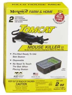 Motomco Tomcat Disp Mouse Bait Station 2Pk