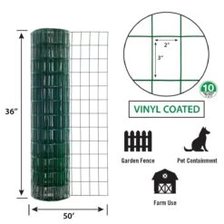 Origin Point Garden Craft 36" X 50' Green Vinyl Garden Fence -Stihl Supplies Store 19000075 2