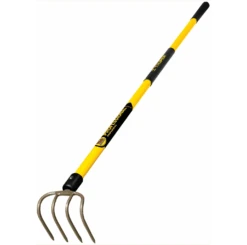 Truper Tru Pro 4-Tine Forged Cultivator W/ 60" Fiberglass Handle