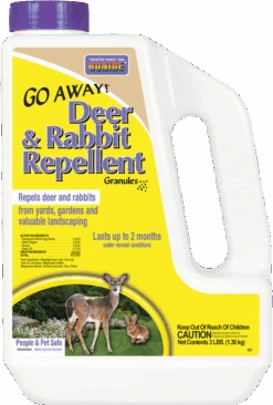 Bonide GO AWAY Deer & Rabbit Repellent Granules 3Lb