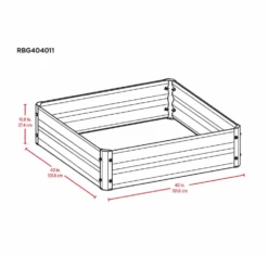 Arrow GrowIT Raised Bed Garden 40x40x11 -Stihl Supplies Store 72640060 4