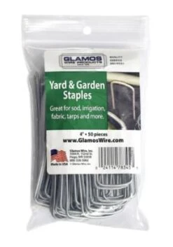 Glamos 4" X 1" X 4" Square Landscape Staple, 50-Pack