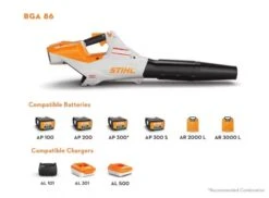 STIHL BGA 86 36V Battery Handheld Leaf Blower Kit W/ AP 300S And AL101 -Stihl Supplies Store bga86 3