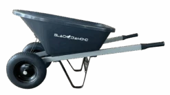 Black Diamond 6 Cubic Ft. Poly Wheelbarrow With Steel Handles