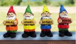 Alpine Gnome Statue W/Sign - Assorted