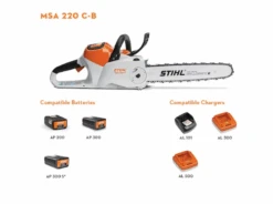 Stihl 16" Battery Powered Chainsaw -Stihl Supplies Store msa 220 c b 16 2